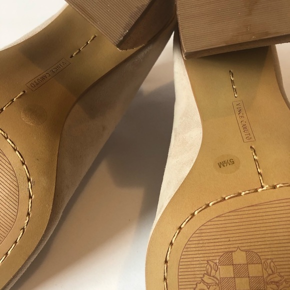 Vince Camuto Block Heels Lace Up Size 5.5 - Picture 6 of 6